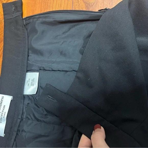 Philippe Janssens Paris 100% Wool Tailored Black Trousers Lined Work Pants - Picture 7 of 7